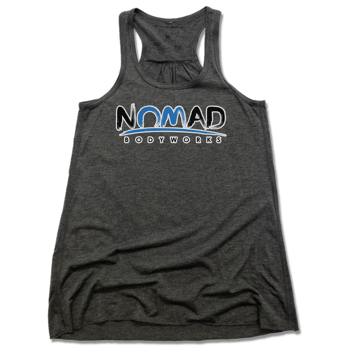 NOMAD BODYWORKS | LADIES GRAY FLOWY TANK | LOGO - My State Threads