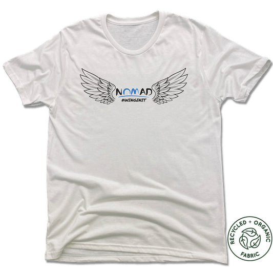 NOMAD BODYWORKS | UNISEX WHITE Recycled Tri-Blend | WINGS