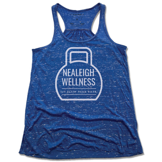 NEALEIGH WELLNESS | LADIES BLUE FLOWY TANK | LOGO