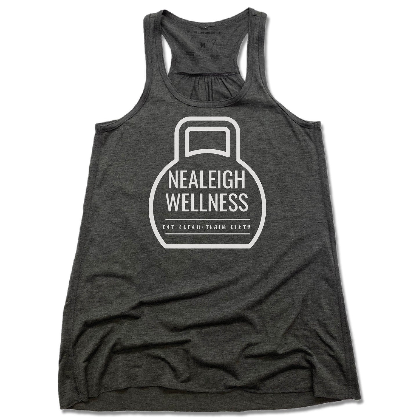 NEALEIGH WELLNESS | LADIES GRAY FLOWY TANK | LOGO