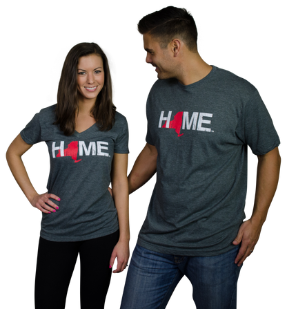 NEW YORK LADIES V-NECK | HOME | RED - My State Threads