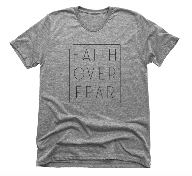 FAITH OVER FEAR | UNISEX GRAY Recycled Tri-Blend