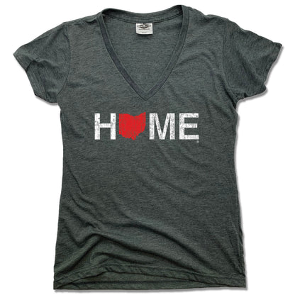 OHIO LADIES V-NECK | HOME | RED