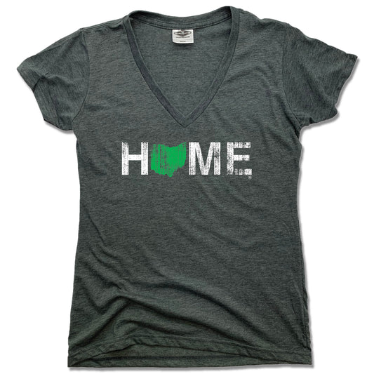 OHIO LADIES V-NECK | HOME | GREEN - My State Threads