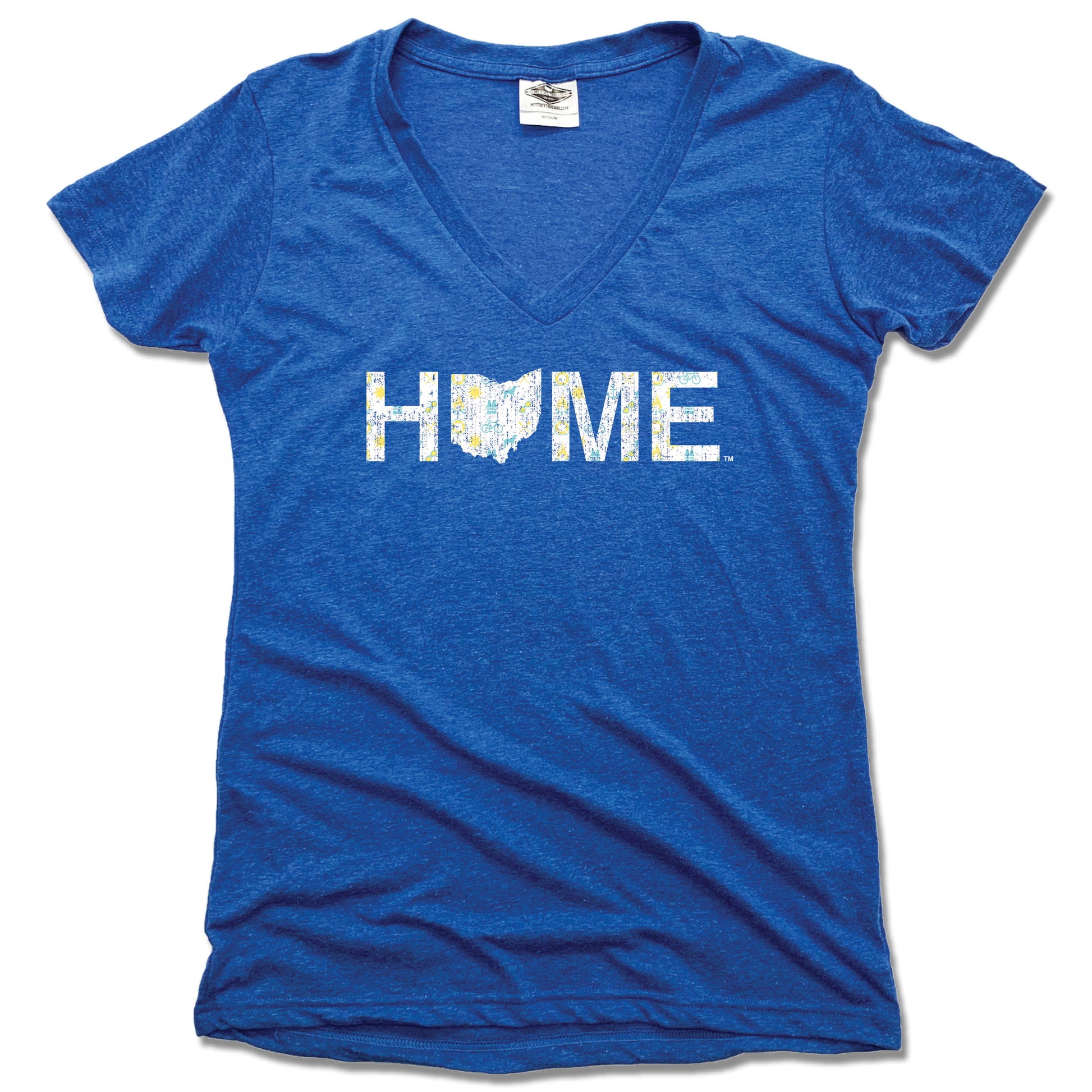 OHIO LADIES V-NECK | HOME | NORTHERN PATTERN - My State Threads