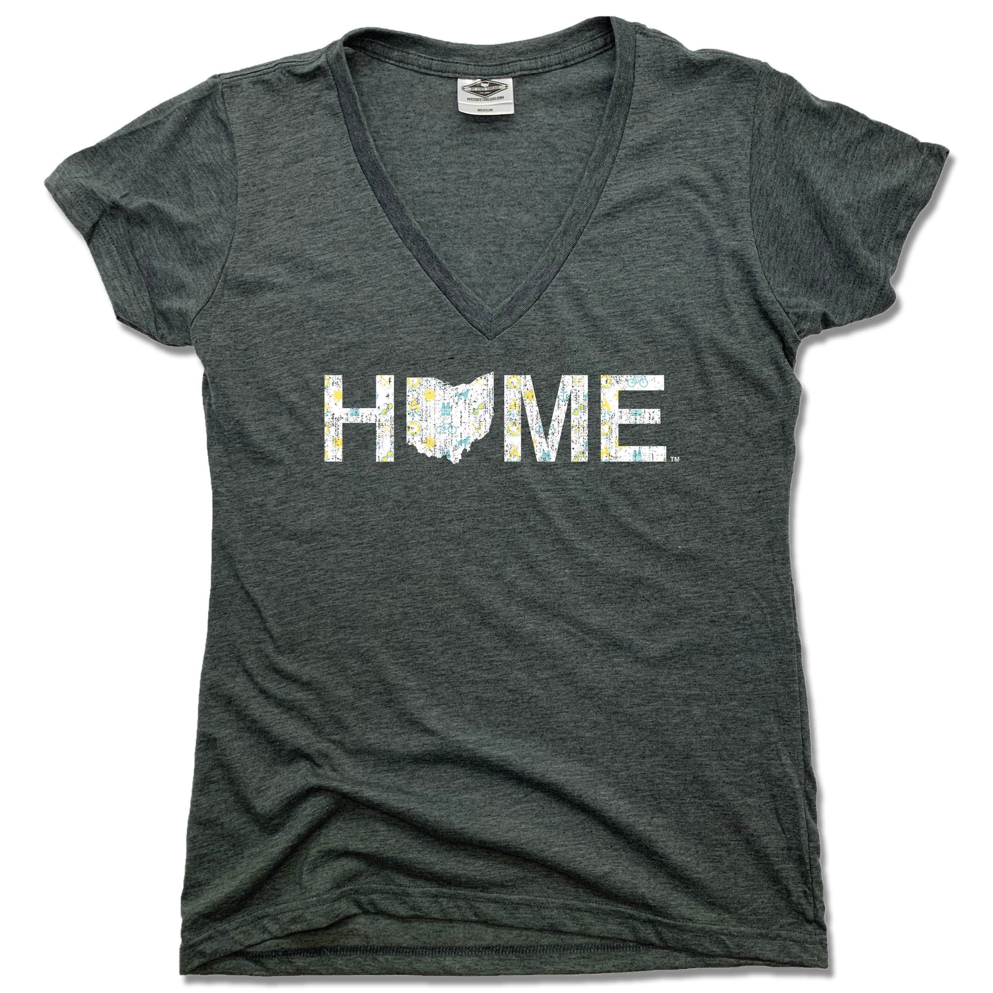 OHIO LADIES V-NECK | HOME | NORTHERN PATTERN - My State Threads