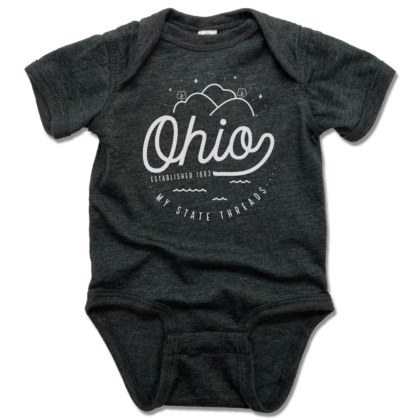 OHIO | GRAY ONESIE | CREST