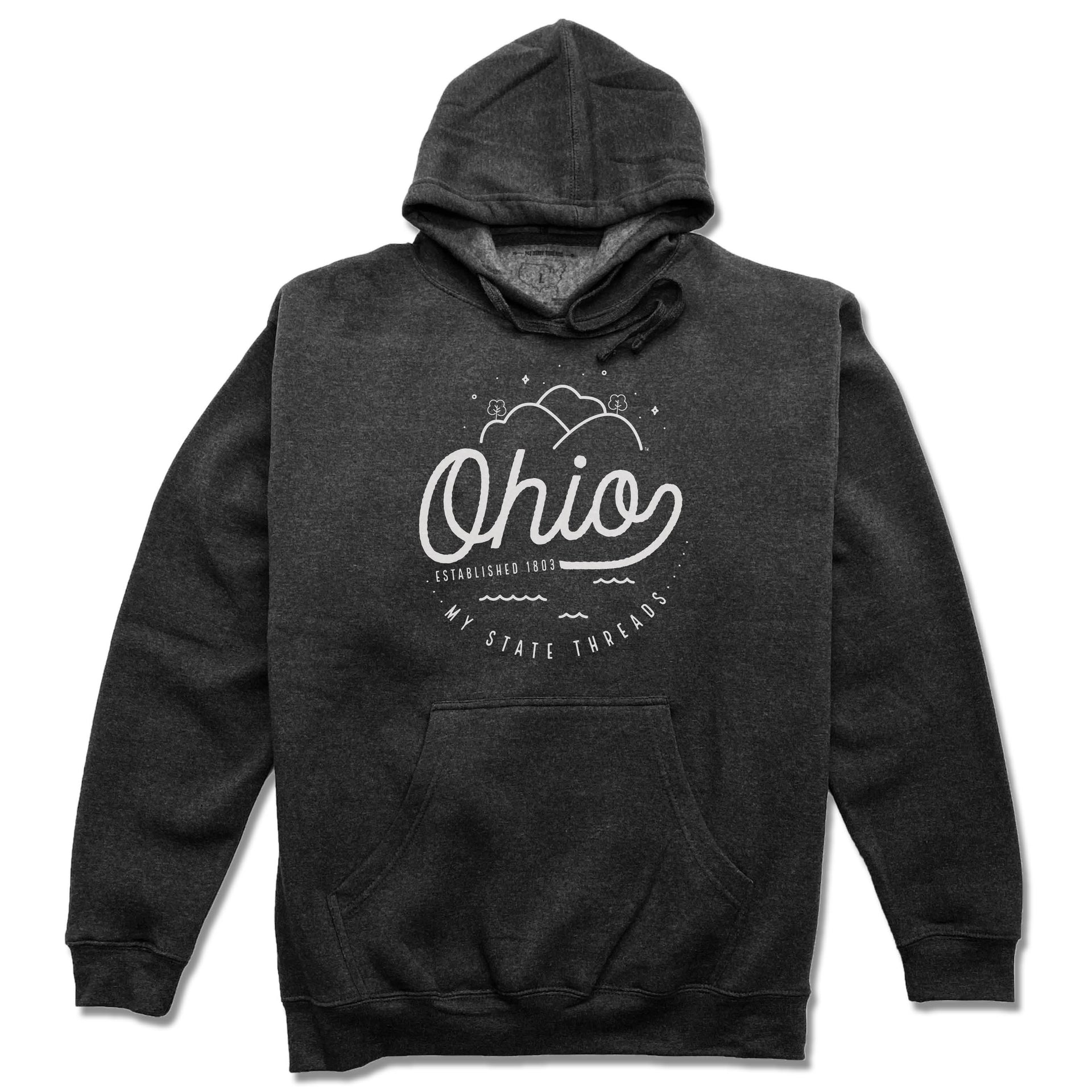 OHIO FLEECE HOODIE CREST – My State Threads