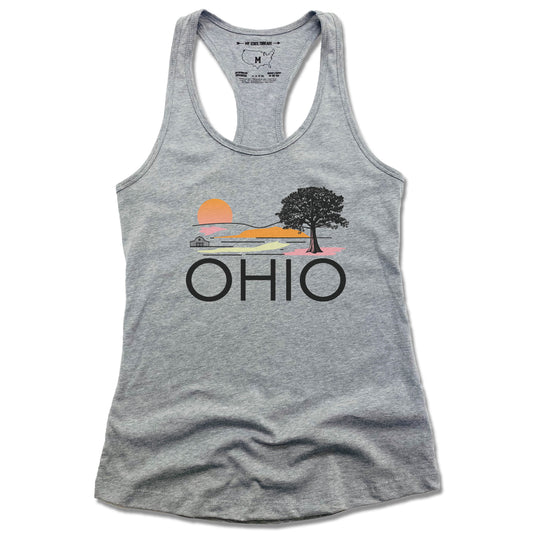 Ohio Retro Travel Color Splash - Ladies' Tank - Gray