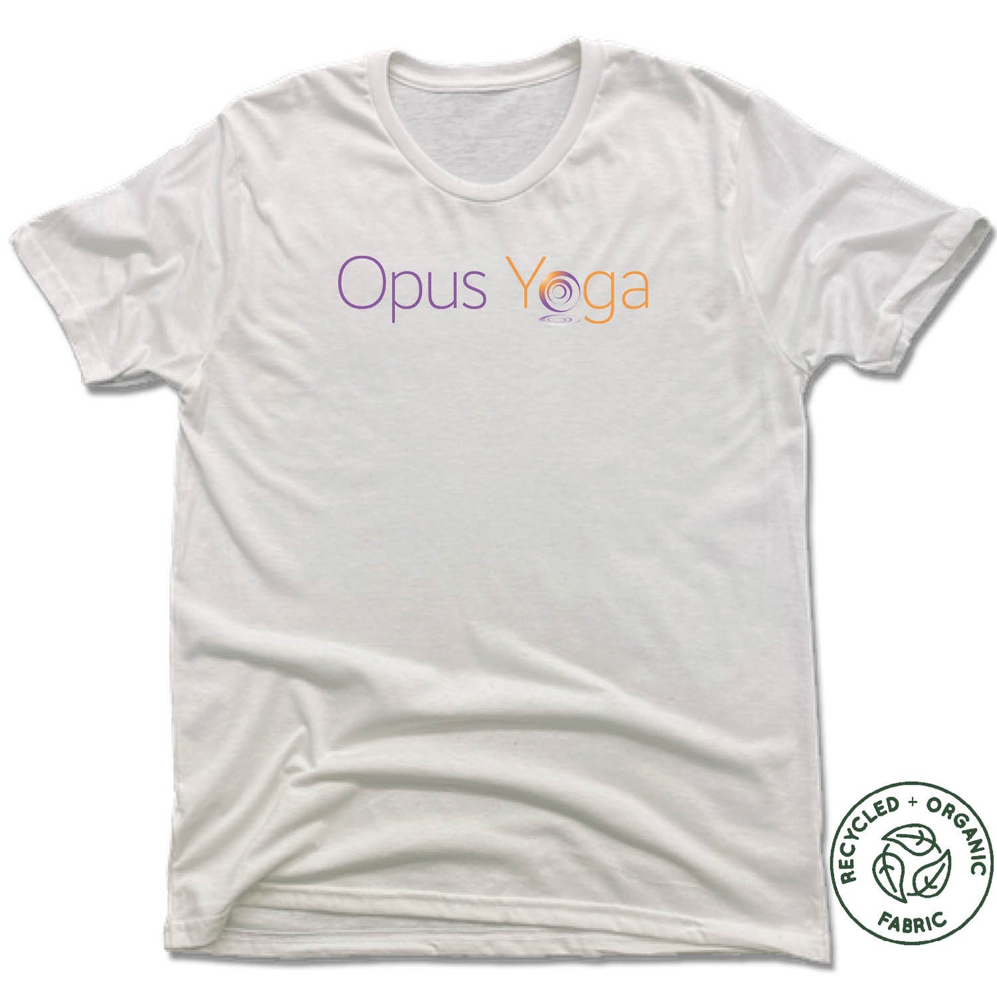 OPUS YOGA | UNISEX WHITE Recycled Tri-Blend | COLOR LOGO