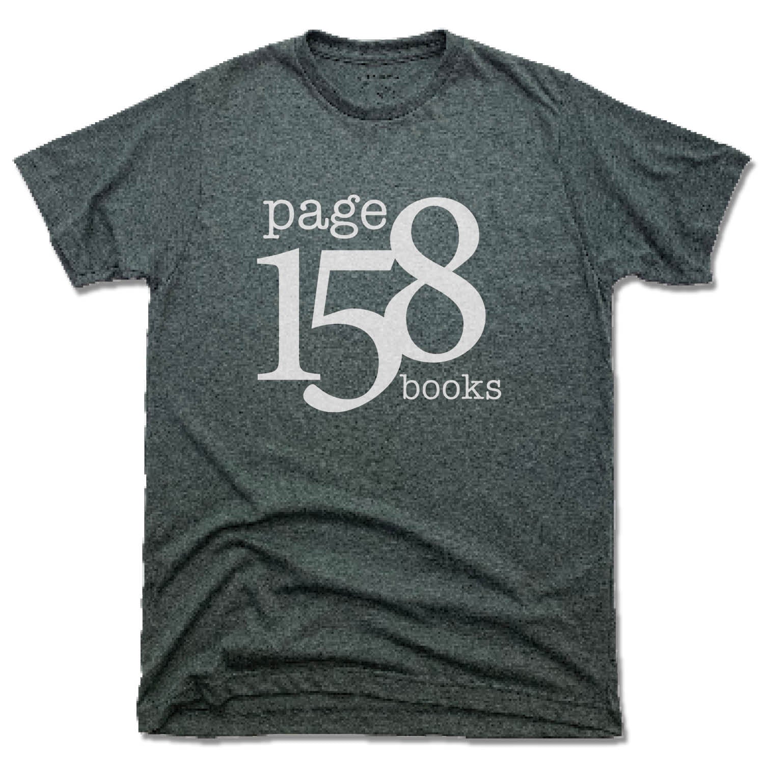 PAGE 158 BOOKS | UNISEX TEE | WHITE LOGO – My State Threads