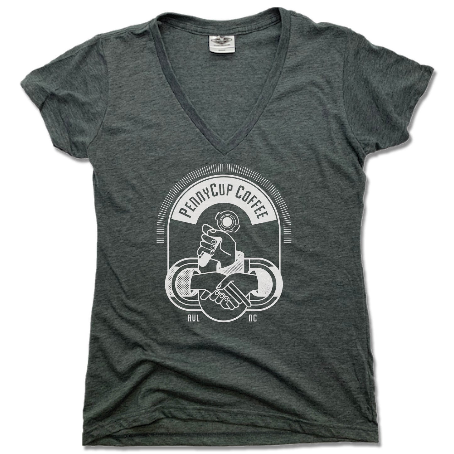 PENNYCUP COFFEE CO | LADIES V-NECK | LOGO