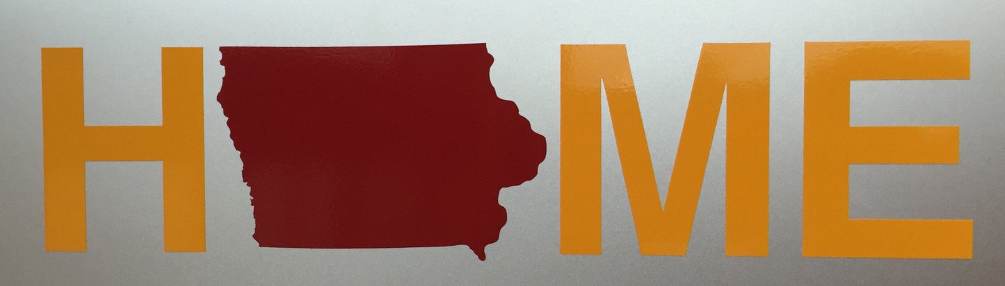 Iowa Sticker | Cardinal/Gold