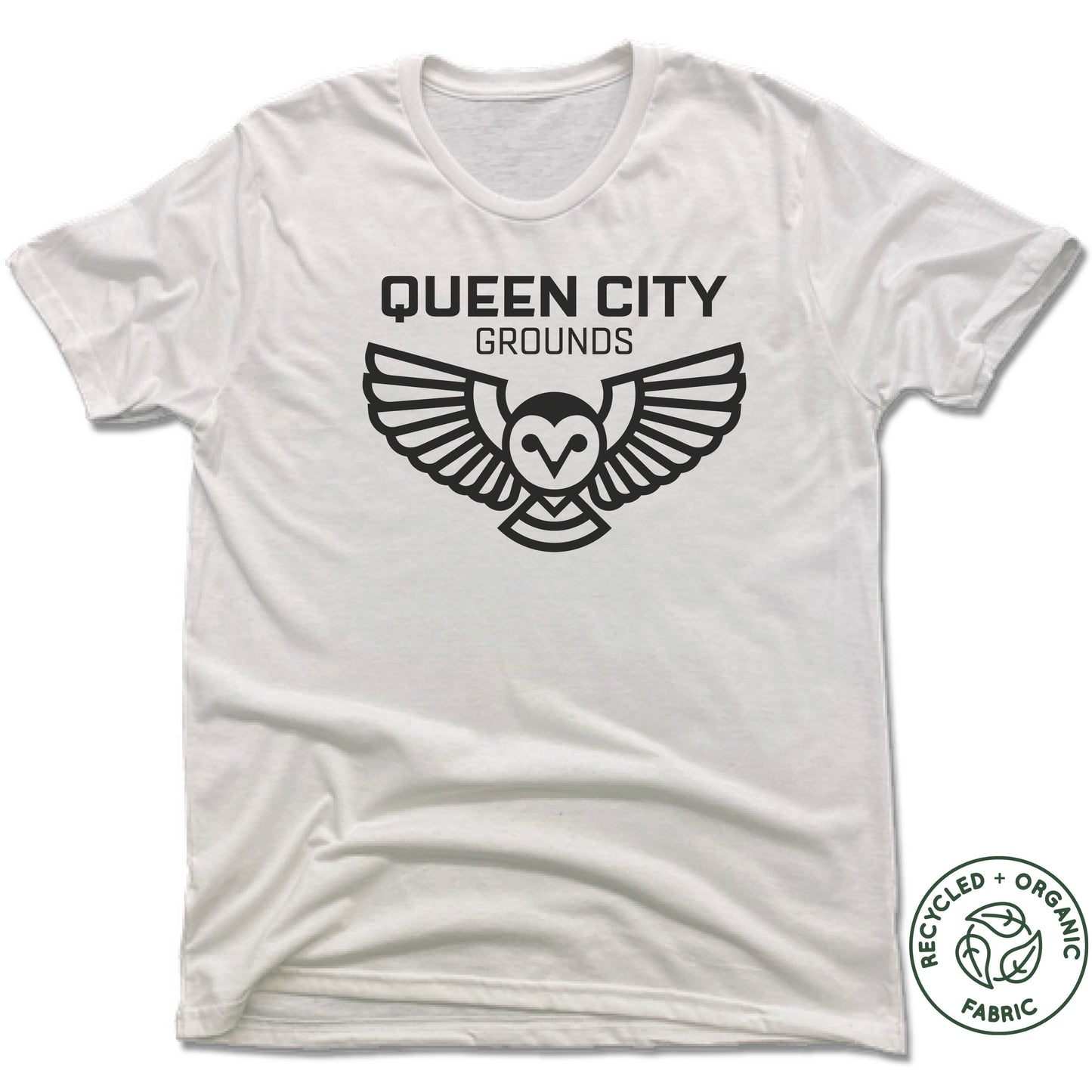 QUEEN CITY GROUNDS | UNISEX WHITE Recycled Tri-Blend