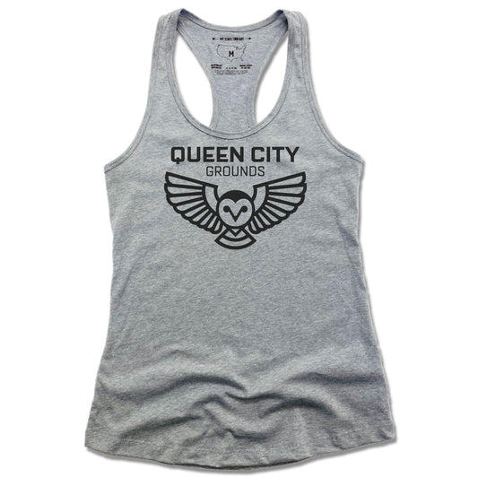 QUEEN CITY GROUNDS | LADIES GRAY TANK