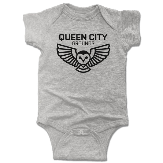 QUEEN CITY GROUNDS | GRAY ONESIE