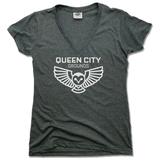 QUEEN CITY GROUNDS | LADIES V-NECK