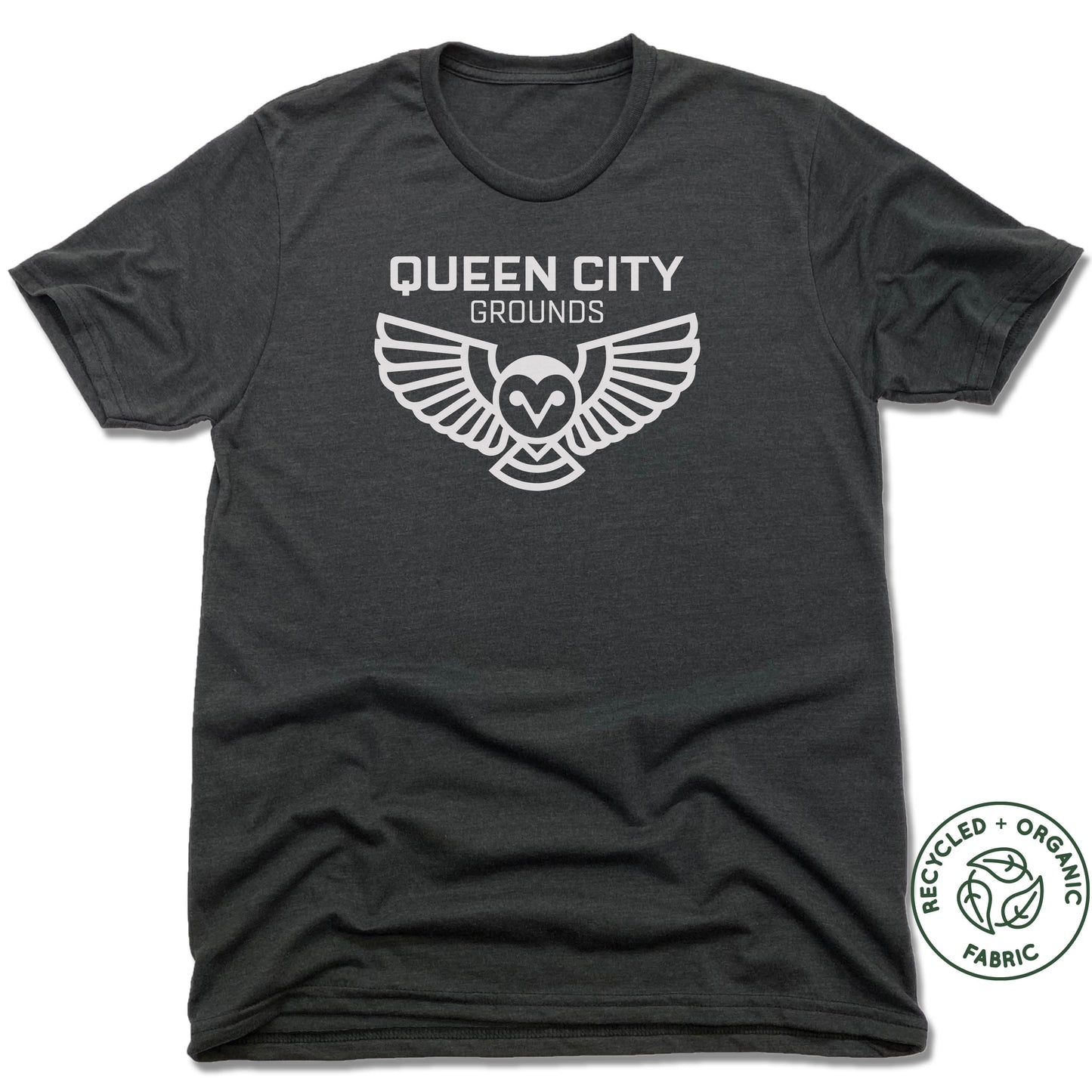 QUEEN CITY GROUNDS | UNISEX BLACK Recycled Tri-Blend