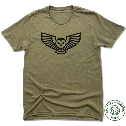 QUEEN CITY GROUNDS | UNISEX OLIVE Recycled Tri-Blend | OWL