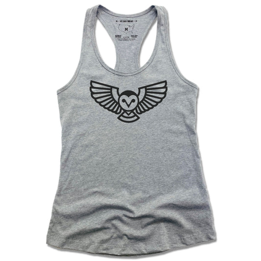 QUEEN CITY GROUNDS | LADIES GRAY TANK | OWL