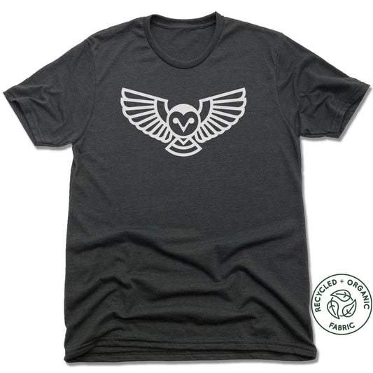 QUEEN CITY GROUNDS | UNISEX BLACK Recycled Tri-Blend | OWL