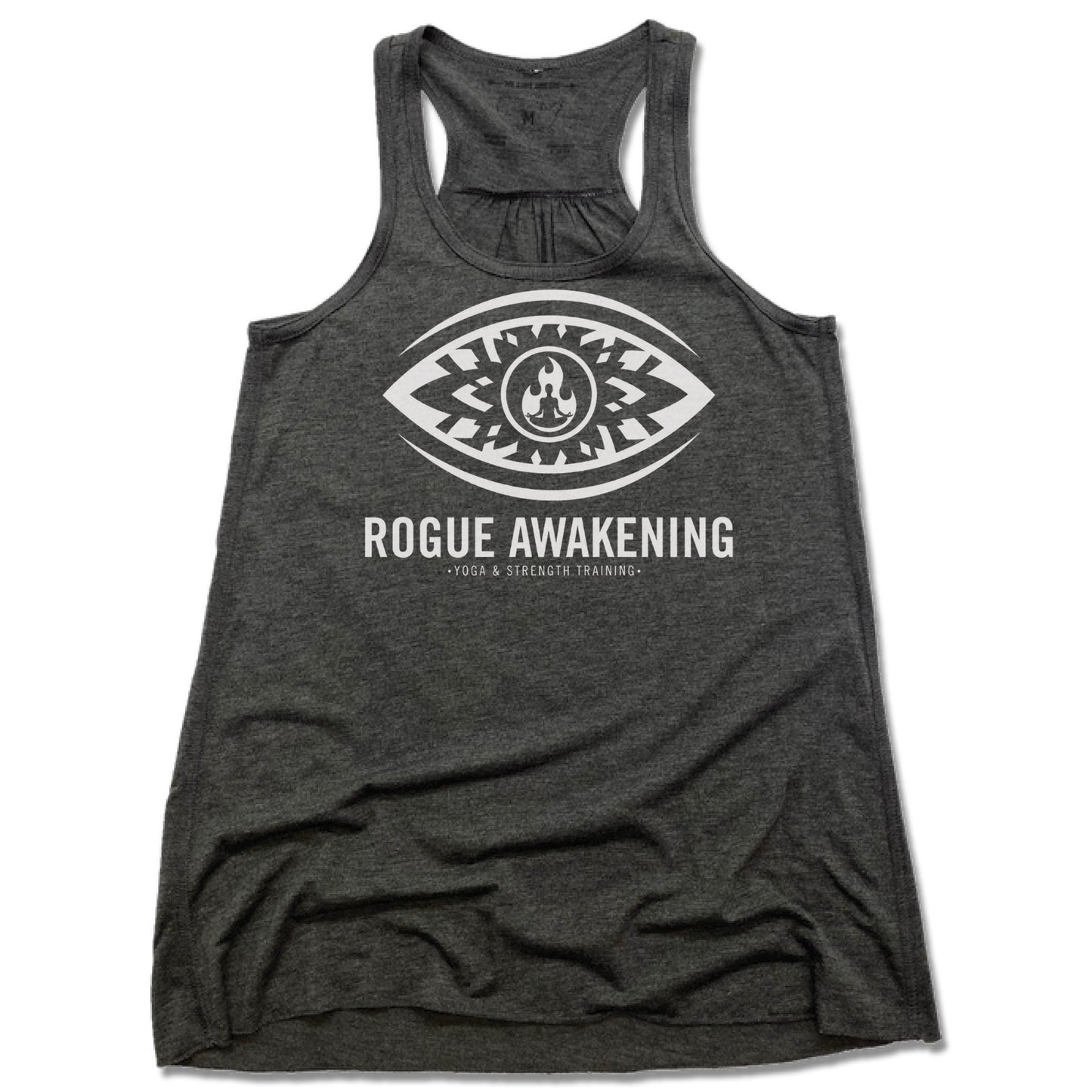 ROGUE AWAKENING | LADIES GRAY FLOWY TANK | LOGO