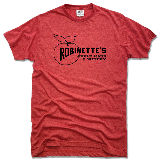 ROBINETTE'S APPLE HAUS & WINERY | UNISEX RED TEE | LOGO