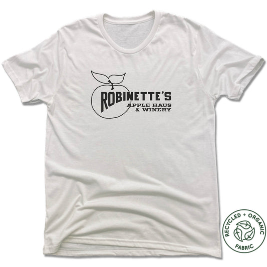 ROBINETTE'S APPLE HAUS & WINERY | UNISEX WHITE Recycled Tri-Blend | LOGO