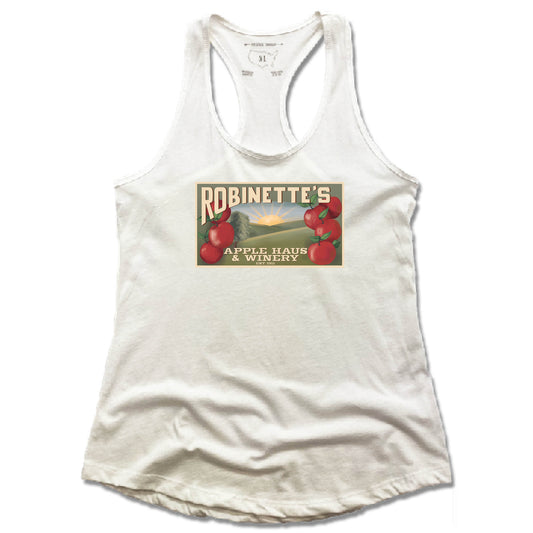 ROBINETTE'S APPLE HAUS & WINERY | LADIES WHITE TANK | POSTER
