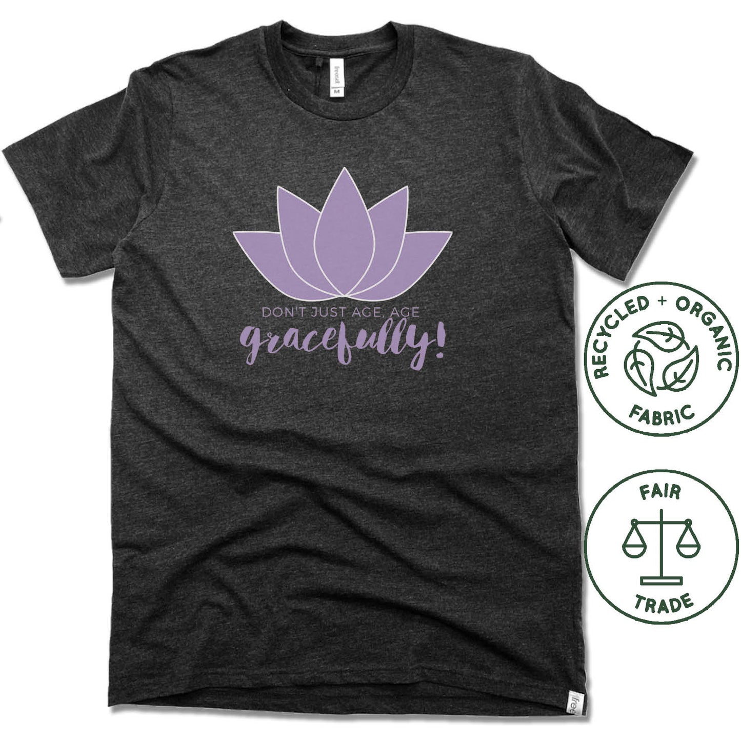 RESTORINGBFNS | FAIRTRADE FREESET BLACK UNISEX TEE | GRACEFULLY