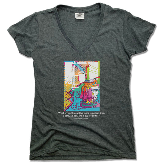 ROEBLING POINT BOOKS | LADIES V-NECK | COLOR LOGO