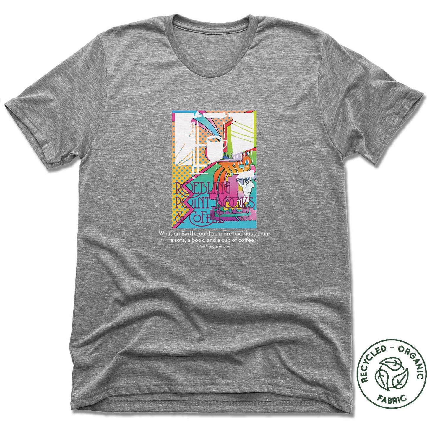 ROEBLING POINT BOOKS | UNISEX GRAY Recycled Tri-Blend | COLOR LOGO