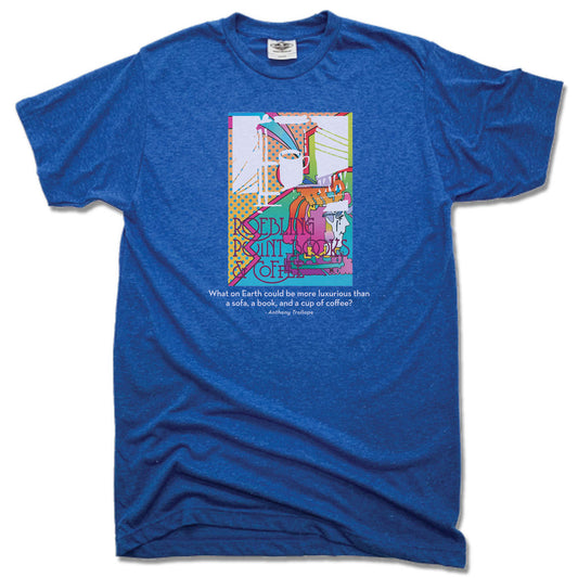 ROEBLING POINT BOOKS | UNISEX BLUE TEE | COLOR LOGO