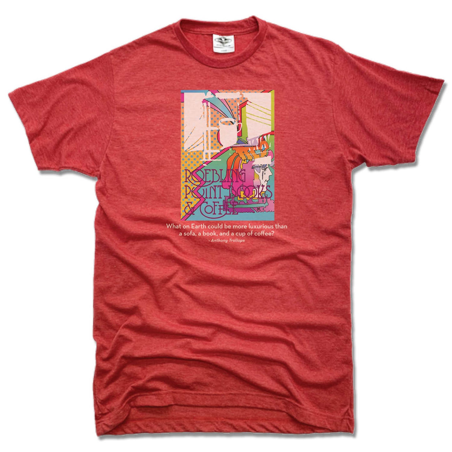 ROEBLING POINT BOOKS | UNISEX RED TEE | COLOR LOGO