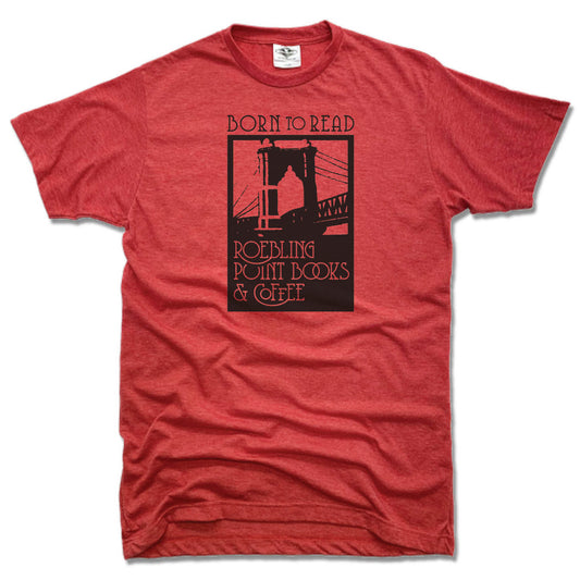 ROEBLING POINT BOOKS | UNISEX RED TEE | BLACK LOGO