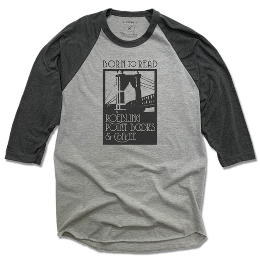 ROEBLING POINT BOOKS | GRAY 3/4 SLEEVE | BLACK LOGO