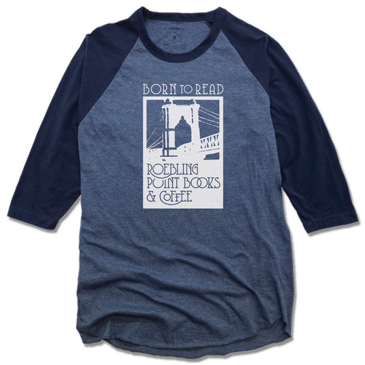 ROEBLING POINT BOOKS | DENIM/NAVY 3/4 SLEEVE | WHITE LOGO