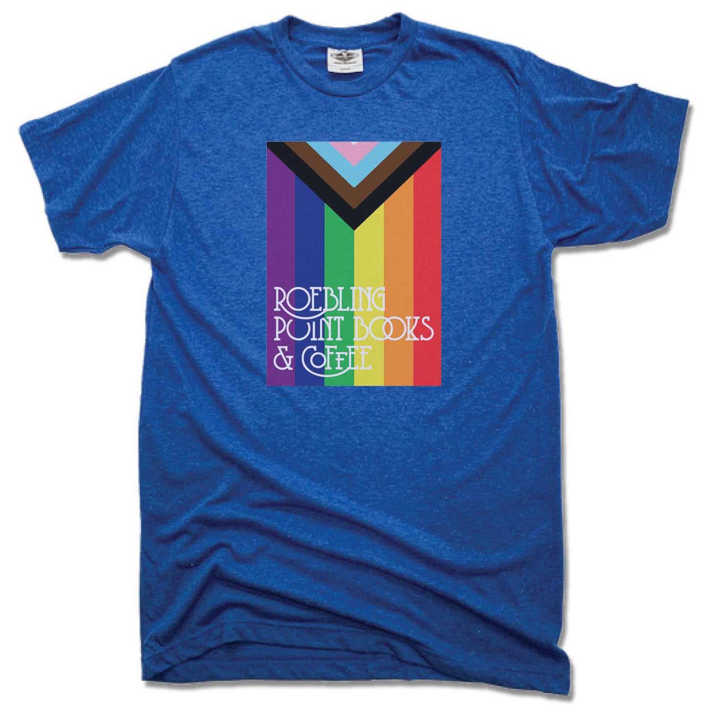 ROEBLING POINT BOOKS | UNISEX BLUE TEE | LOGO