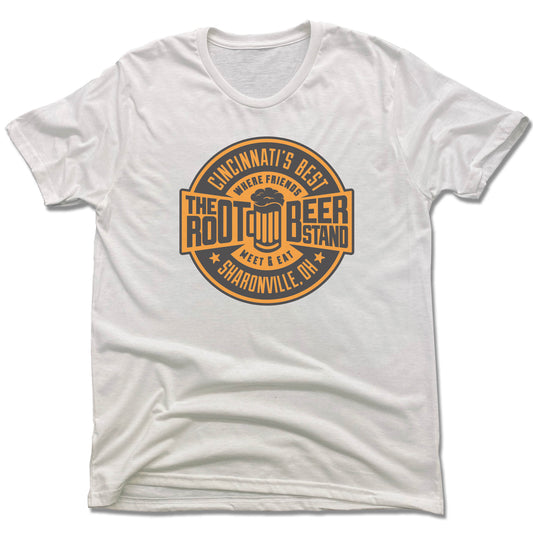 UNISEX White Tee | Color Patch | The Root Beer Stand
