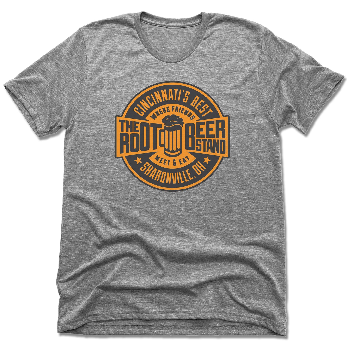 UNISEX Gray Tee | Color Patch | The Root Beer Stand