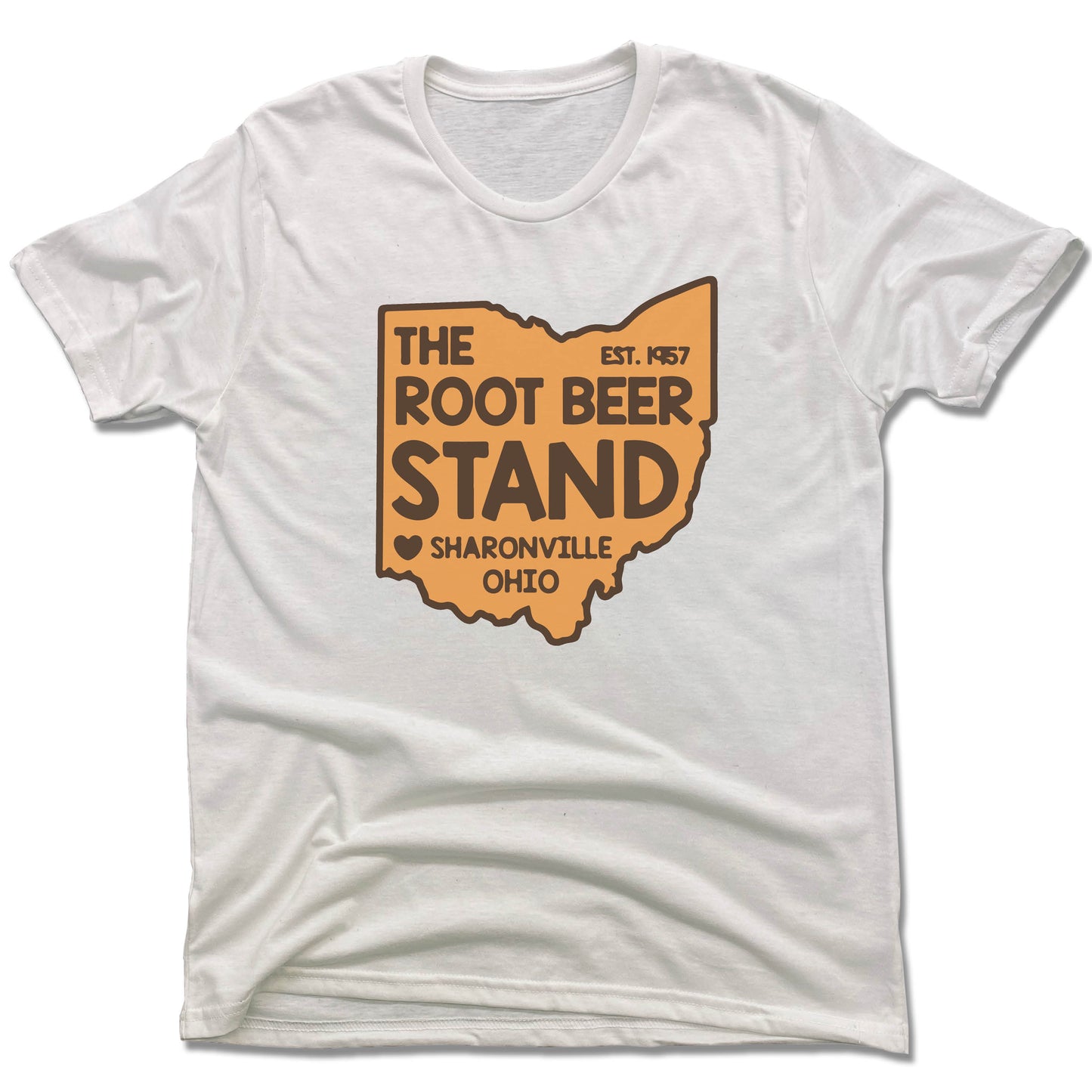 UNISEX White Tee | Ohio Sticker | The Root Beer Stand
