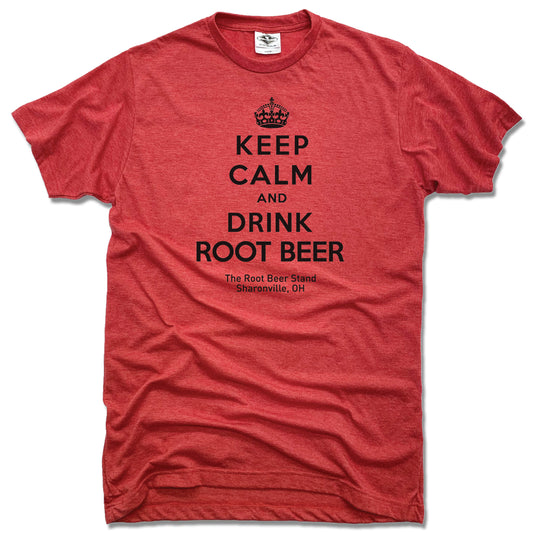 UNISEX RED TEE | Keep Calm | The Root Beer Stand