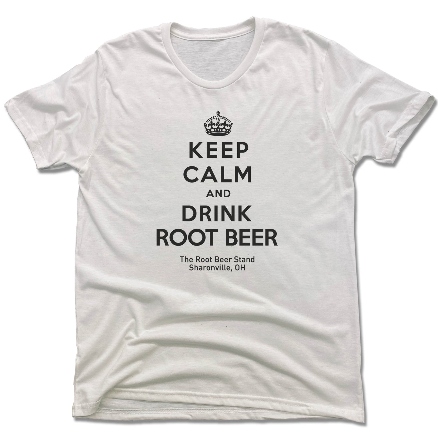 UNISEX White Tee | Keep Calm | The Root Beer Stand