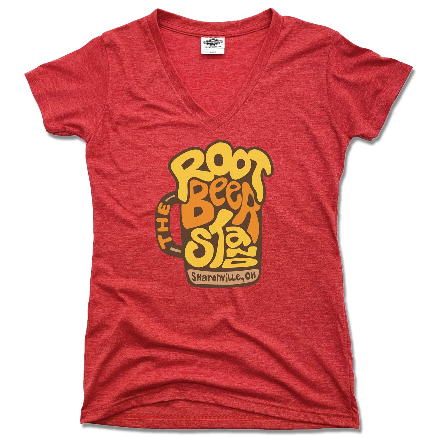LADIES RED V-NECK | Mug | The Root Beer Stand