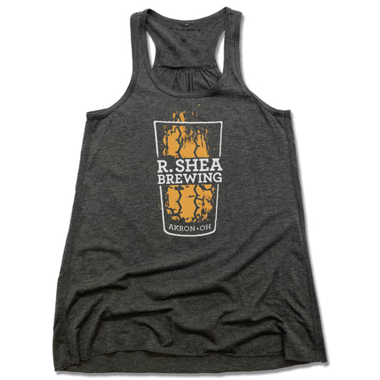 R. SHEA BREWING | LADIES GRAY FLOWY TANK | GLASS