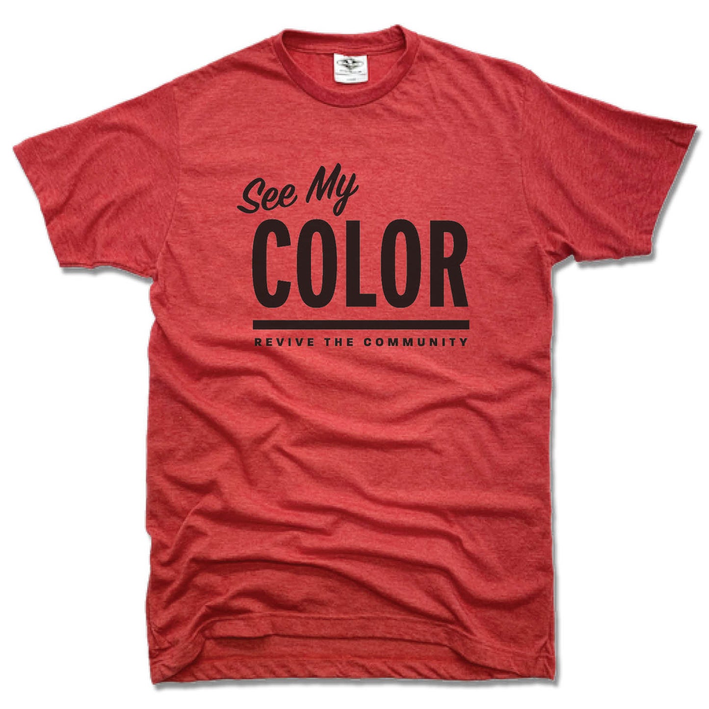 REVIVE THE COMMUNITY | UNISEX RED TEE | SEE MY COLOR