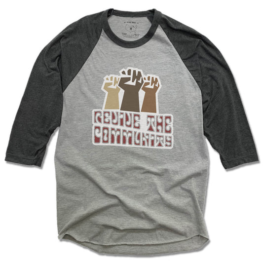 REVIVE THE COMMUNITY | GRAY 3/4 SLEEVE | LOGO