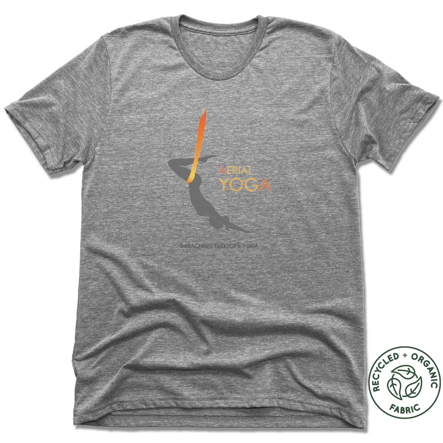 REACHING TREETOPS YOGA | UNISEX GRAY Recycled Tri-Blend | AERIAL YOGA