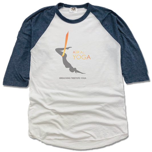 REACHING TREETOPS YOGA | NAVY 3/4 SLEEVE | AERIAL YOGA