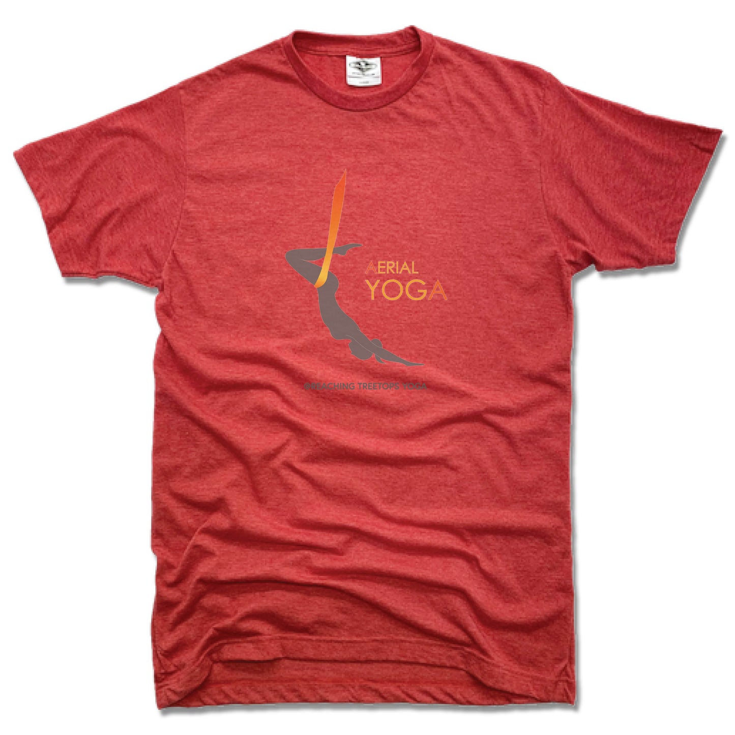 REACHING TREETOPS YOGA | UNISEX RED TEE | AERIAL YOGA